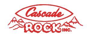 Logo of Cascade Rock Inc. in red and white.