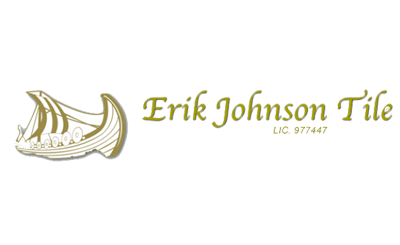 Logo with a Viking ship and the name Erik Johnson.